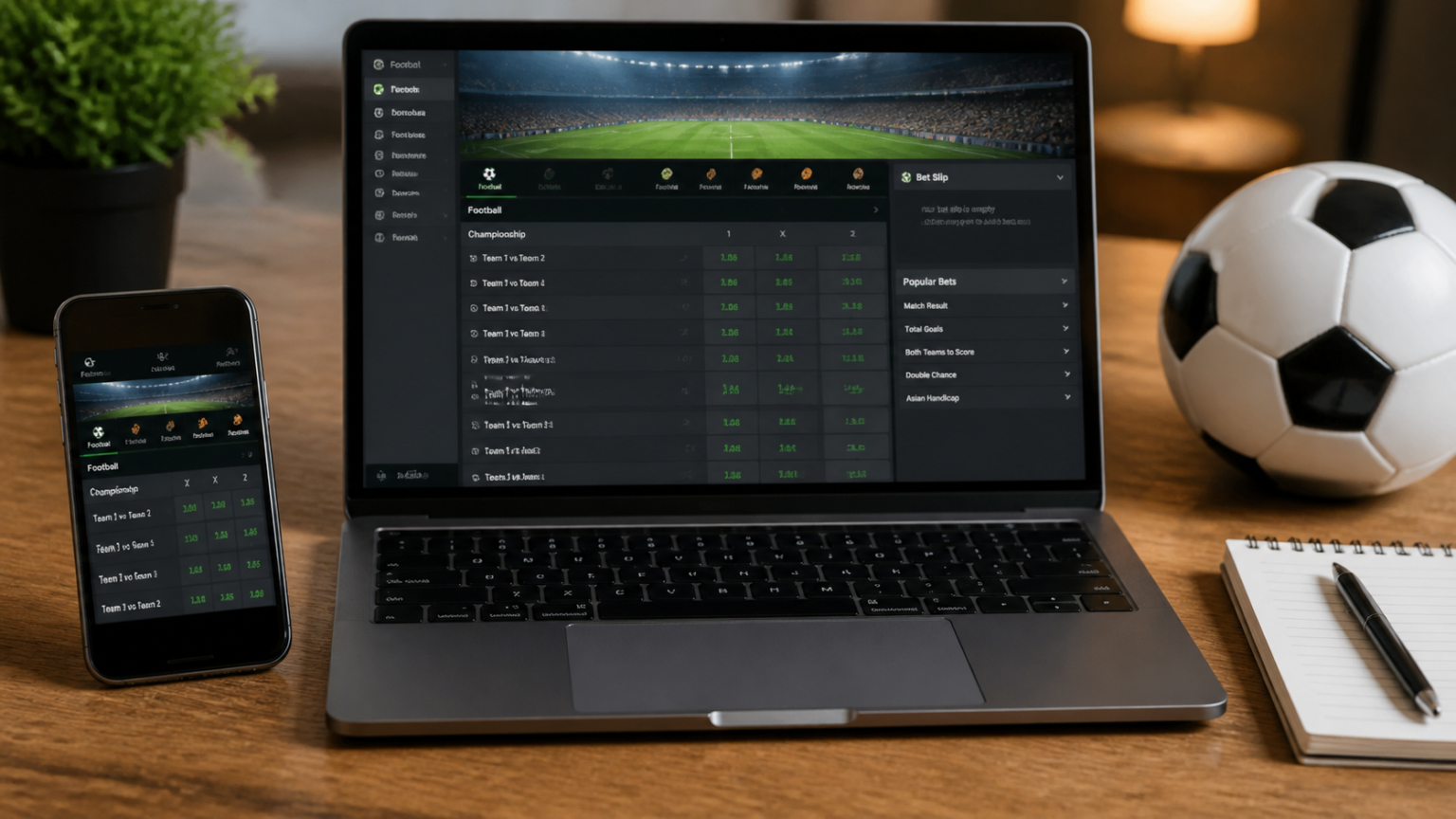 Best Sports Betting Sites Singapore: A Practical Guide Sports betting website on laptop with football odds