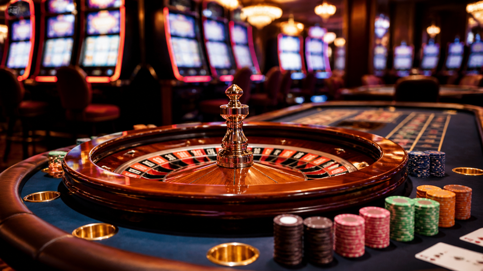 Online Casino Etiquette, Features, and Smart Play Tips Casino table and slot machines representing online casino gaming