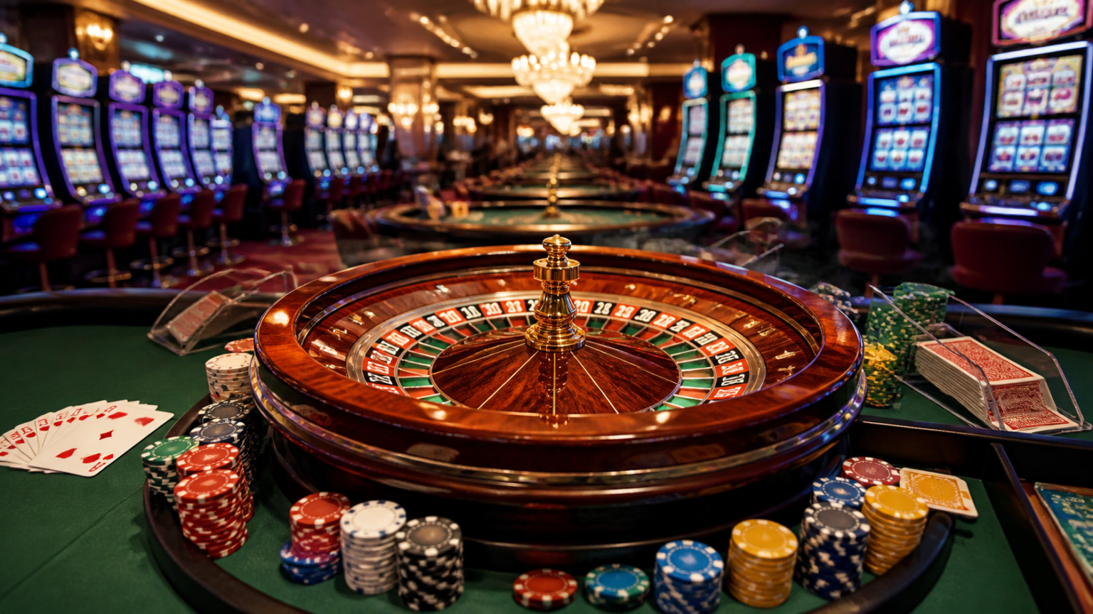 online casino malaysia: A Practical Guide for Players Casino games setup with roulette wheel and playing cards